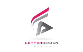 una lettera logo design. concetto di lettering moderno futuristico. vettore