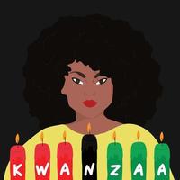 biglietto di auguri kwanzaa vettore