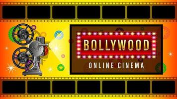 sfondo di film cinema online bollywood vettore