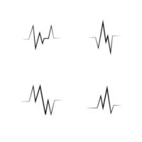 modello di logo dell'illustrazione di vettore dell'icona di impulso del battito cardiaco