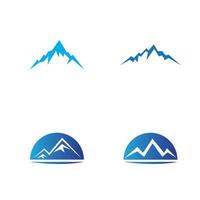 progettazione dell'illustrazione di vettore del modello di logo dell'icona della montagna