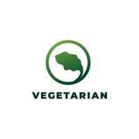 semplice logo vegetariano verde, giorno vegano. vettore