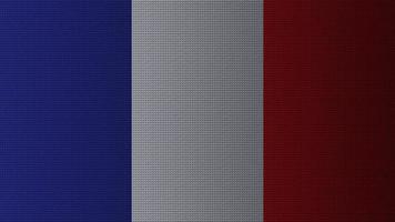 la bandiera nazionale della francia. il tricolore di Francia. carta da parati bandiera nazionale con motivo a onde, stile sfumato punteggiato e ombra. vettore