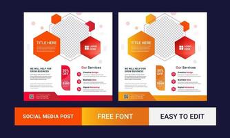 marketing digitale social media post e banner web modello di brochure flyer social media vettore gratuito