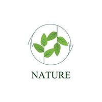 logo e simbolo della natura delle foglie per l'industria dell'ambiente dei segni vettore