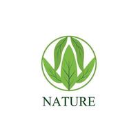 logo e simbolo della natura delle foglie per l'industria dell'ambiente dei segni vettore