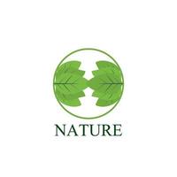 logo e simbolo della natura delle foglie per l'industria dell'ambiente dei segni vettore