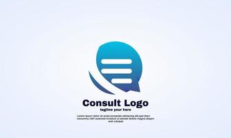 stock vector agenzia di consulenza logo comunicazione parlare discorso
