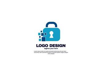 stock abstract security difendere logo design vector