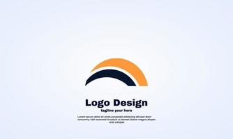 illustratore creativo di design del logo del ponte astratto vettore
