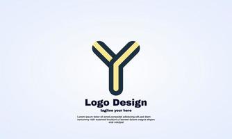 vettore dell'elemento di design del logo dell'icona y iniziale dell'illustratore di stock