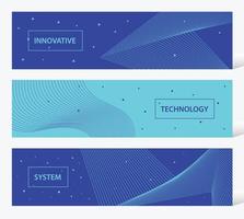 insieme astratto della bandiera di vettore di tecnologia innovativa