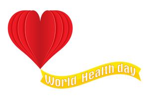 illustrazione vettoriale di mondo salute giorno logo testo banner