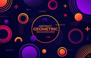 sfondo di gradiente rotondo geometrico piatto astratto vettore