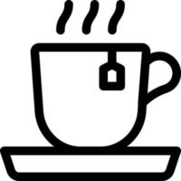 illustrazione dell'icona della tazza di tè ine vettore