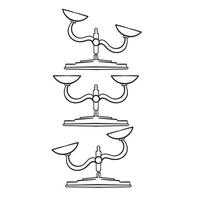 vettore disegnato a mano dell'illustrazione di concetto della bilancia di scarabocchio
