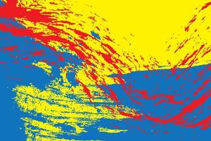 sfondo colori primari, blu, rosso e giallo. Design moderno arte colorata con stile pennello. illustrazione vettoriale. vettore