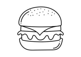 hamburger disegnato a mano vettore
