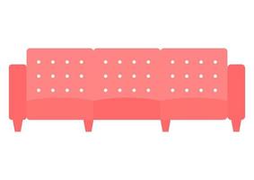 illustrazione di divano rosa vettore