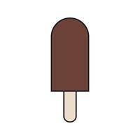 linea vettoriale di gelato al cioccolato per web, presentazione, logo, simbolo dell'icona.