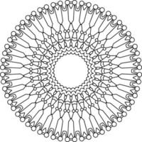 mandala design in bianco e nero, vettore, illustrazione, arte, vintage vettore