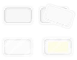 imballaggio di plastica bianca del contenitore per l&#39;illustrazione di vettore dell&#39;alimento