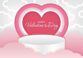sfondo di design rosa promozione vendita di san valentino vettore