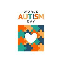 illustrazione della giornata mondiale dell'autismo vettore