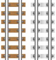 rotaie con traversine in cemento e legno illustrazione vettoriale