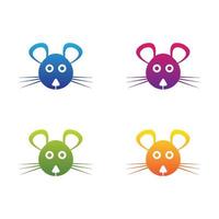 set di icone del logo del mouse vettore