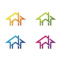 set di icone logo immobiliare vettore