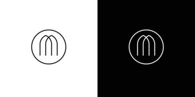 design del logo con le iniziali della lettera m moderna e di lusso vettore