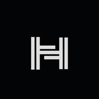 design del logo iniziale e moderno per le lettere h vettore