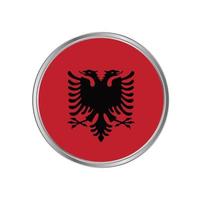 bandiera albania con struttura in metallo vettore