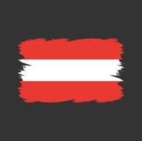 bandiera dell'austria con pennello acquerello vettore