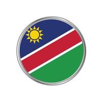 bandiera della namibia con cornice circolare vettore