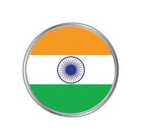 bandiera dell'india con struttura in metallo vettore