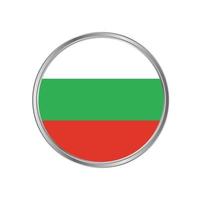 bandiera bulgaria con struttura in metallo vettore