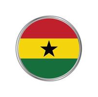 bandiera del ghana con struttura in metallo vettore