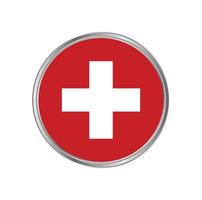bandiera svizzera con cornice circolare vettore