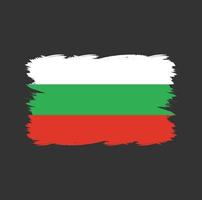 bandiera bulgaria con pennello acquerello vettore