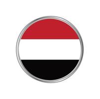 bandiera dello yemen con cornice circolare vettore