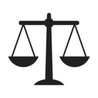 vettore icona bilancia della giustizia
