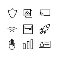 icona più utilizzata per l'interfaccia web o dell'applicazione vettore