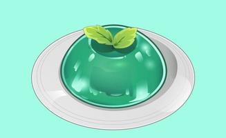 gelatina verde menta vettore
