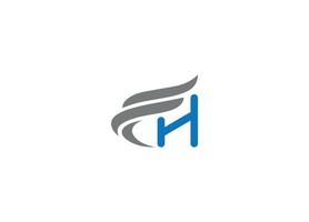 fh lettera iniziale logo moderno design icona vettore template