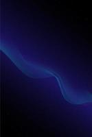 sfondo blu e nero con onde d'arte linea gradiente blu. grafica futuristica con il concetto di tecnologia delle onde sonore. design digitale con copertina monocromatica. modelli moderni vettore