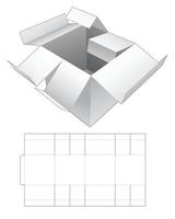 modello fustellato in cartone con apertura centrale vettore
