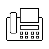 Icona linea macchina fax vettore