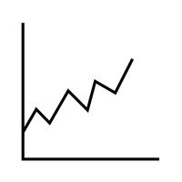 Icona di statistiche linea nera vettore